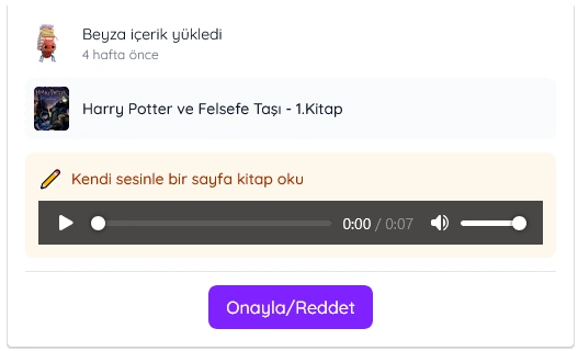 Öğretmen Onay ve Geri Bildirimleri